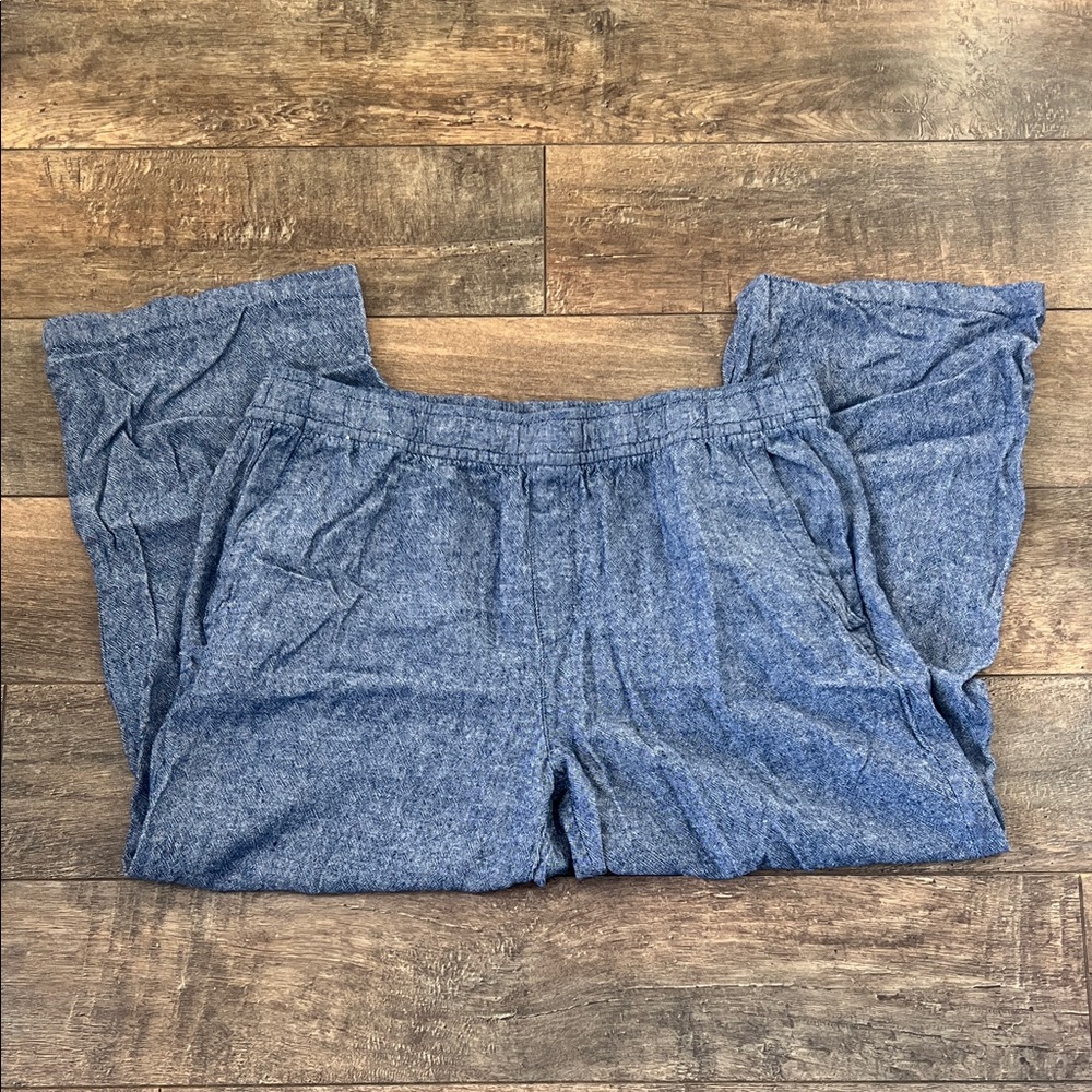 Old Navy Textured Blue Trousers